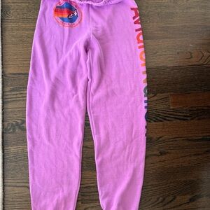 NWT Neon Purple Aviator Nation Logo Sweat Pants